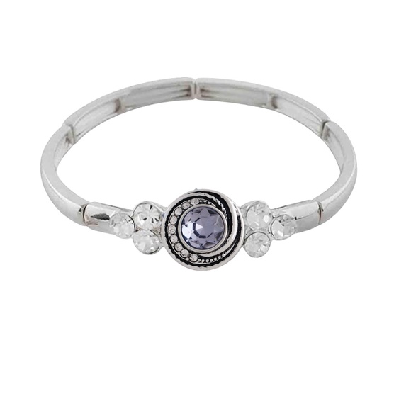 Snap Charm Stretch Bracelet Includes 3 Mini Snaps 12mm - Picture 5 of 6